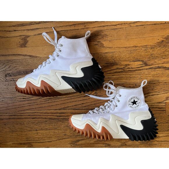 Converse White Run Star Motion High Top Platform Sneaker Shoes  Women's Size 8.5 - Picture 8 of 10